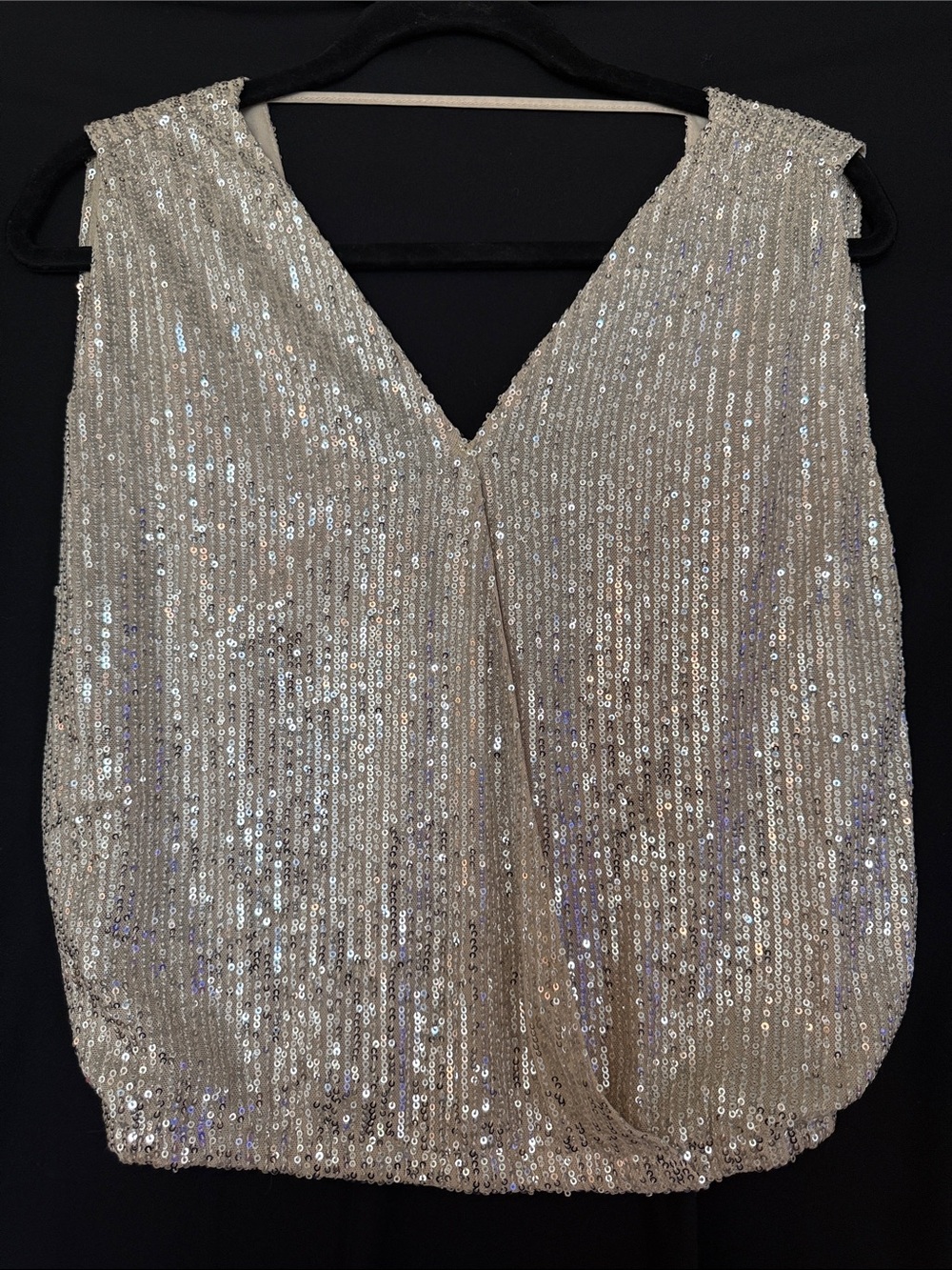 She + Sky Champagne Sequin Tank